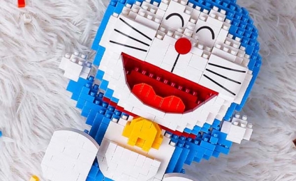 18 cute Doraemon images for building blocks